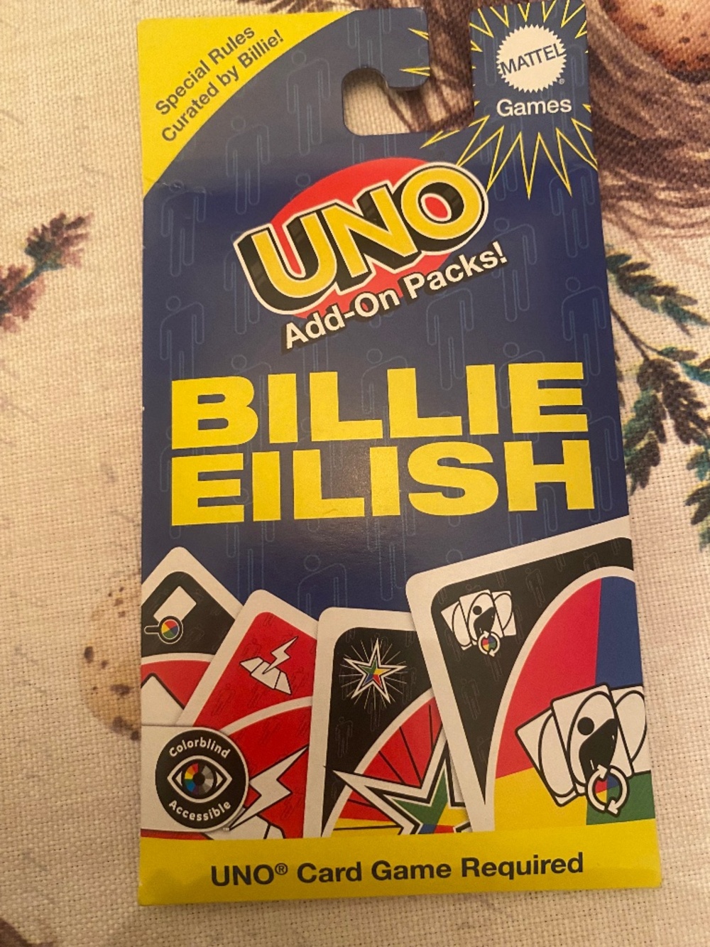 Billie Eilish Uno pack, add on (16 cards)